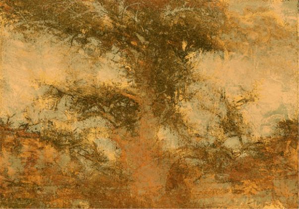 „arbre de la vie“, Pigmentdruck, Leinwand auf Holzmalgrund, 50 x 30cm.  Preis auf Anfrage