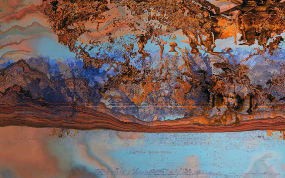 „Zyklon“, Pigmentdruck, Leinwand auf Holzmalgrund, 70 x 50cm.  Preis auf Anfrage