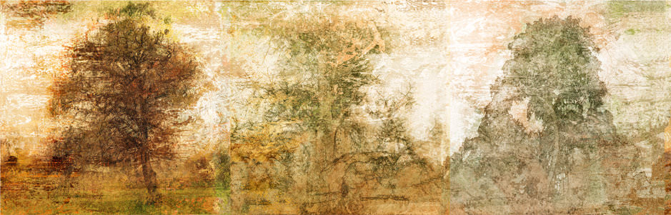 „arbre de la vie III“, Pigmentdruck, Leinwand auf Holzmalgrund, 125 x 40cm.  Preis auf Anfrage