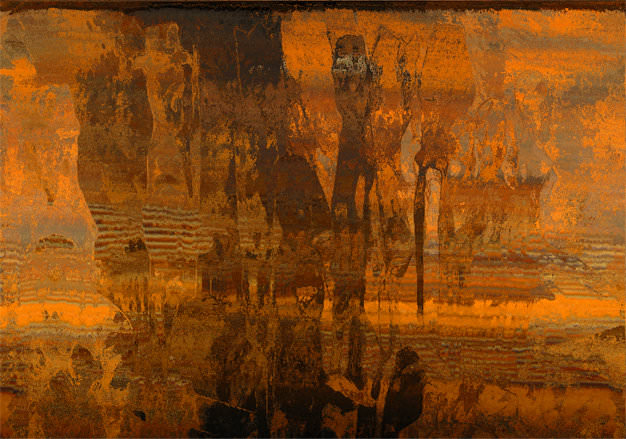 „Besuch für die Königin“ 2009, Pigmentdruck, Leinwand auf Holzmalgrund, 70 x 50cm