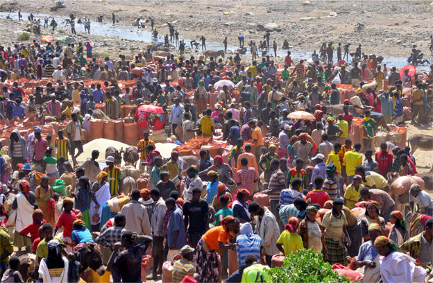 Markt bei Gidole, Äthiopien 2015